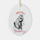 Cute Marmot Animal Thunder_Cove Keramisch Ornament (Rechts)