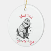 Cute Marmot Animal Thunder_Cove Keramisch Ornament (Links)