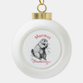 Cute Marmot Animal Thunder_Cove Keramische Bal Ornament (Voorkant)