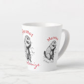 Cute Marmot Animal Thunder_Cove Latte Mok (Rechterhoek)