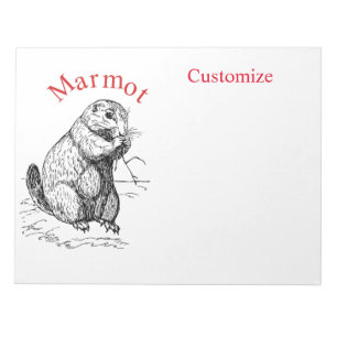 Cute Marmot Animal Thunder_Cove Notitieblok