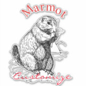 Cute Marmot Animal Thunder_Cove Sticker (Voorkant)