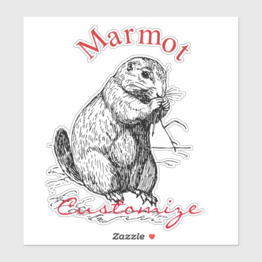 Cute Marmot Animal Thunder_Cove Sticker (Vel)