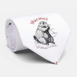 Cute Marmot Animal Thunder_Cove Stropdas