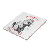 Cute Marmot Animal Thunder_Cove Tegeltje (Zijkant)