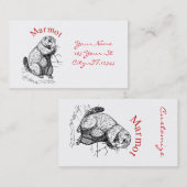 Cute Marmot Animal Thunder_Cove Visitekaartje (Voorkant / Achterkant)