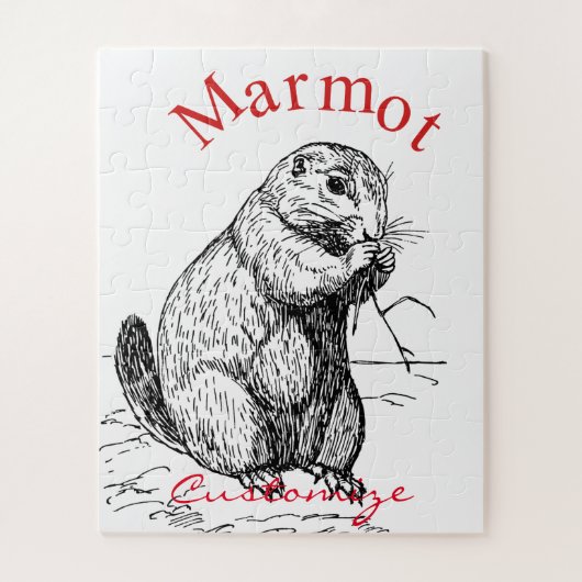 Cute Marmot Dier Thunder_Cove Legpuzzel (Verticaal)