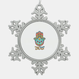 Cute Marokkaanse Kawaii Hamsa Hamsa Hand Sticker Tin Sneeuwvlok Ornament