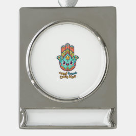 Cute Marokkaanse Kawaii Hamsa Hamsa Hand Sticker Verzilverd Banner Ornament