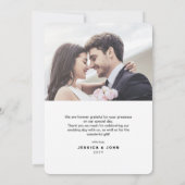 Cute Married Little Kerstman 2 Photo Weduwen Bedankkaart (Achterkant)