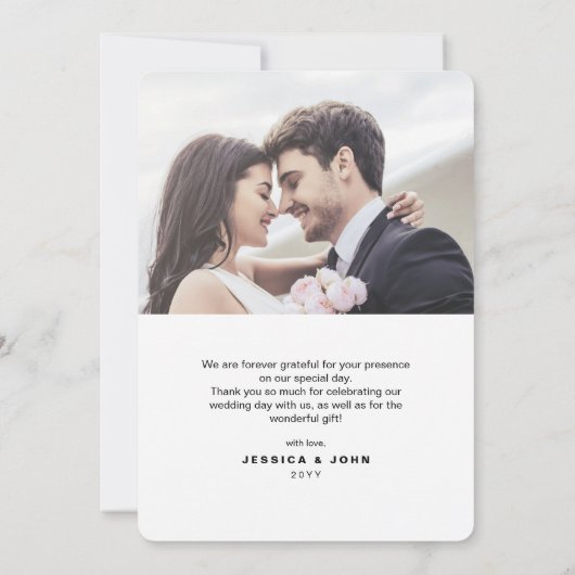 Cute Married Little Kerstman 2 Photo Weduwen Bedankkaart (Achterkant)