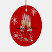 Cute Married Onze eerste kerst Keramisch Ornament (Rechts)