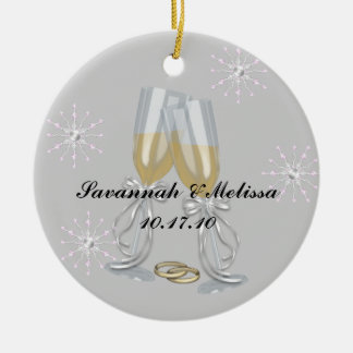 Cute Married Onze eerste kerst Keramisch Ornament