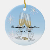 Cute Married Onze eerste kerst Keramisch Ornament (Voorkant)