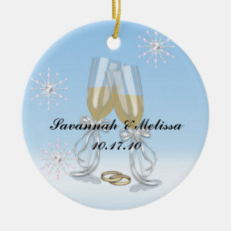 Cute Married Onze eerste kerst Keramisch Ornament