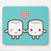 Cute Marshmallow koppel Muismat (Voorkant)