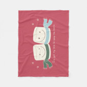 Cute Marshmallow Winter Holiday Blanket Fleece Deken (Voorkant)