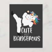 Cute Martial Arts Dangerous Unicorn Karate Briefkaart (Voorkant)