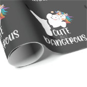 Cute Martial Arts Dangerous Unicorn Karate Cadeaupapier (Rol Hoek)