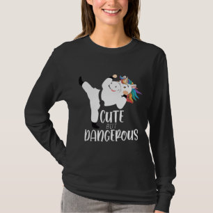 Cute Martial Arts Dangerous Unicorn Karate T-shirt
