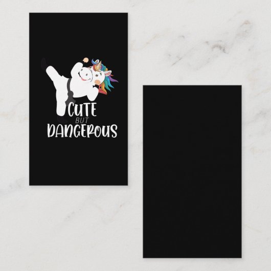 Cute Martial Arts Dangerous Unicorn Karate Visitekaartje (Voorkant / Achterkant)