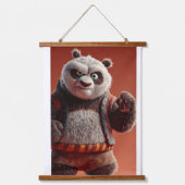 Cute Martial Arts Panda Muur Kunst Set van 3 Kinde Hangend Wandkleed (Voorkant)