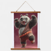 Cute Martial Arts Panda Muur Kunst Set van 3 Kinde Hangend Wandkleed (Voorkant 3)