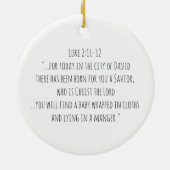 Cute Mary Joseph Jesus in de Manger Keramisch Ornament (Achterkant)