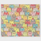 Cute-mas katten cadeaupapier (Vlak)