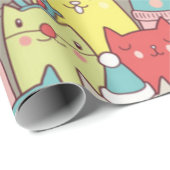 Cute-mas katten cadeaupapier (Rol Hoek)