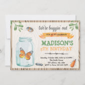 Cute mason jar bug party-uitnodiging kaart (Voorkant)