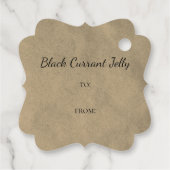 Cute Mason Jar Canadees met Love Dated Kraft Bedankjes Labels (Achterkant)