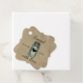 Cute Mason Jar Canadees met Love Dated Kraft Bedankjes Labels (In situ)