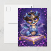 Cute Masquerade Draak Ansichtkaart Briefkaart (Voorkant / Achterkant)