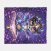 Cute Masquerade Draak fleece deken (Voorkant (Horizontaal))