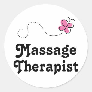 Cute Massage Therapist Ronde Sticker