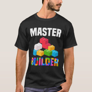 Cute Master Builder Brick Builder Funny Blocks Spe T-shirt