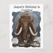 Cute Mastodon Aankondigingskaart (Voorkant)