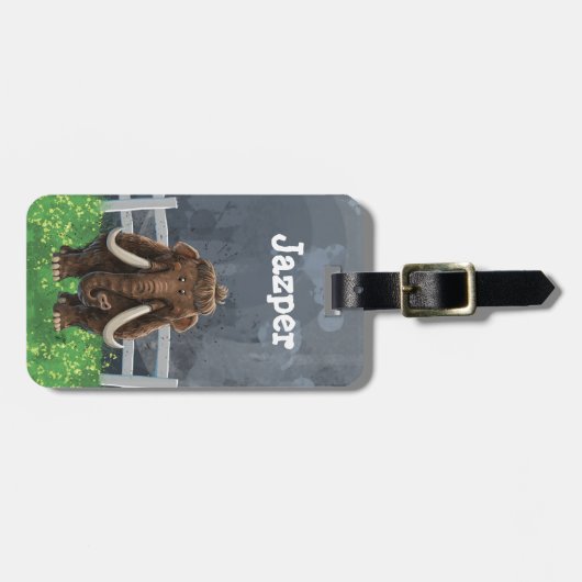 Cute Mastodon Bagagelabel (Voorkant horizontaal)