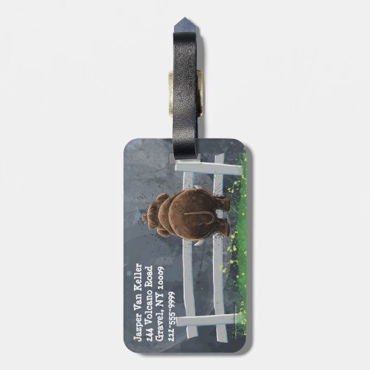 Cute Mastodon Bagagelabel (Achterkant verticaal)