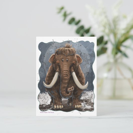 Cute Mastodon Briefkaart (Staand voorkant)