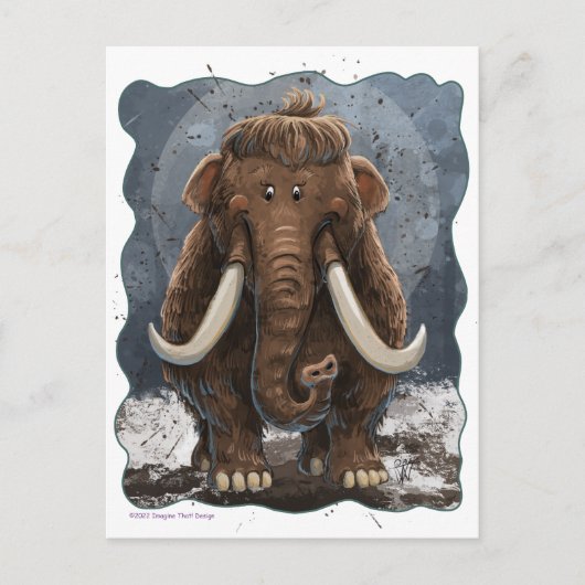 Cute Mastodon Briefkaart (Voorkant)