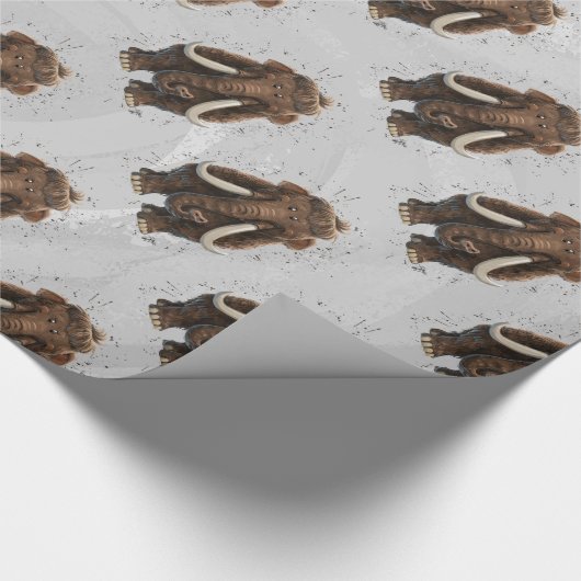 Cute Mastodon Cadeaupapier (Hoek)