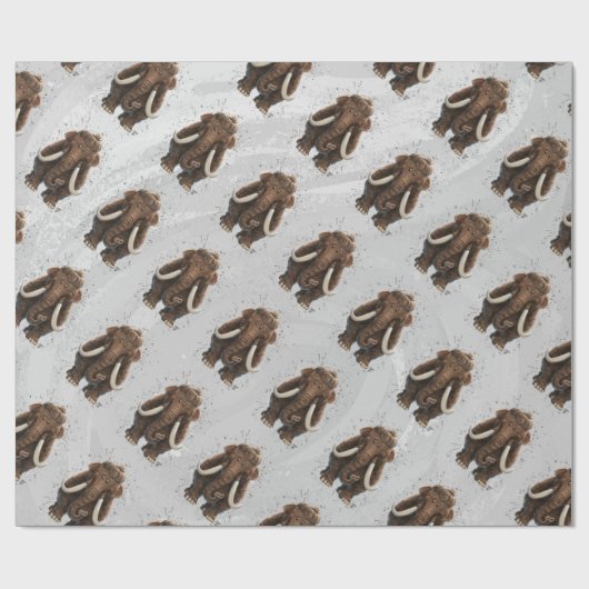 Cute Mastodon Cadeaupapier (Vlak)