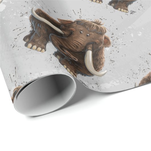 Cute Mastodon Cadeaupapier (Rol Hoek)