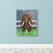 Cute Mastodon Canvas Afdruk (Insitu (Houten vloer))