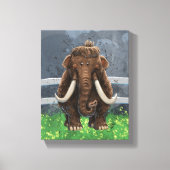 Cute Mastodon Canvas Afdruk (Voorkant)