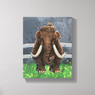 Cute Mastodon Canvas Afdruk