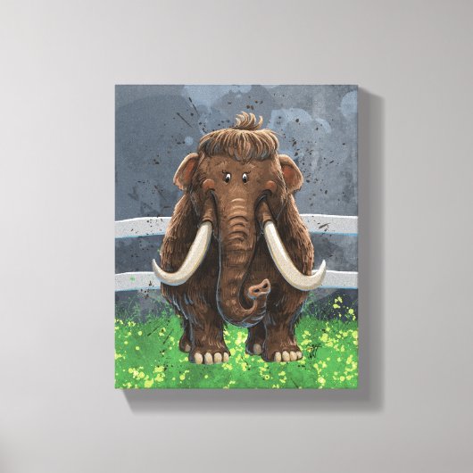 Cute Mastodon Canvas Afdruk (Voorkant)