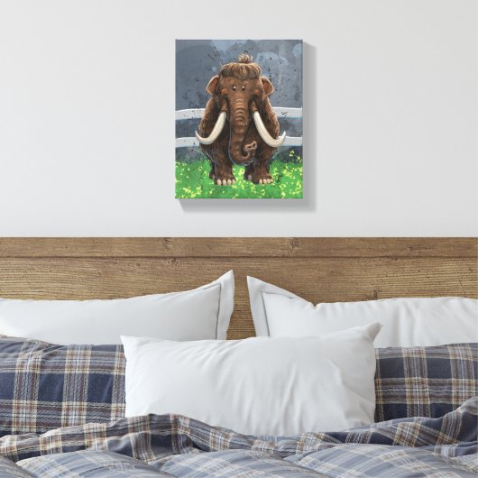 Cute Mastodon Canvas Afdruk (Insitu (Slaapkamer))